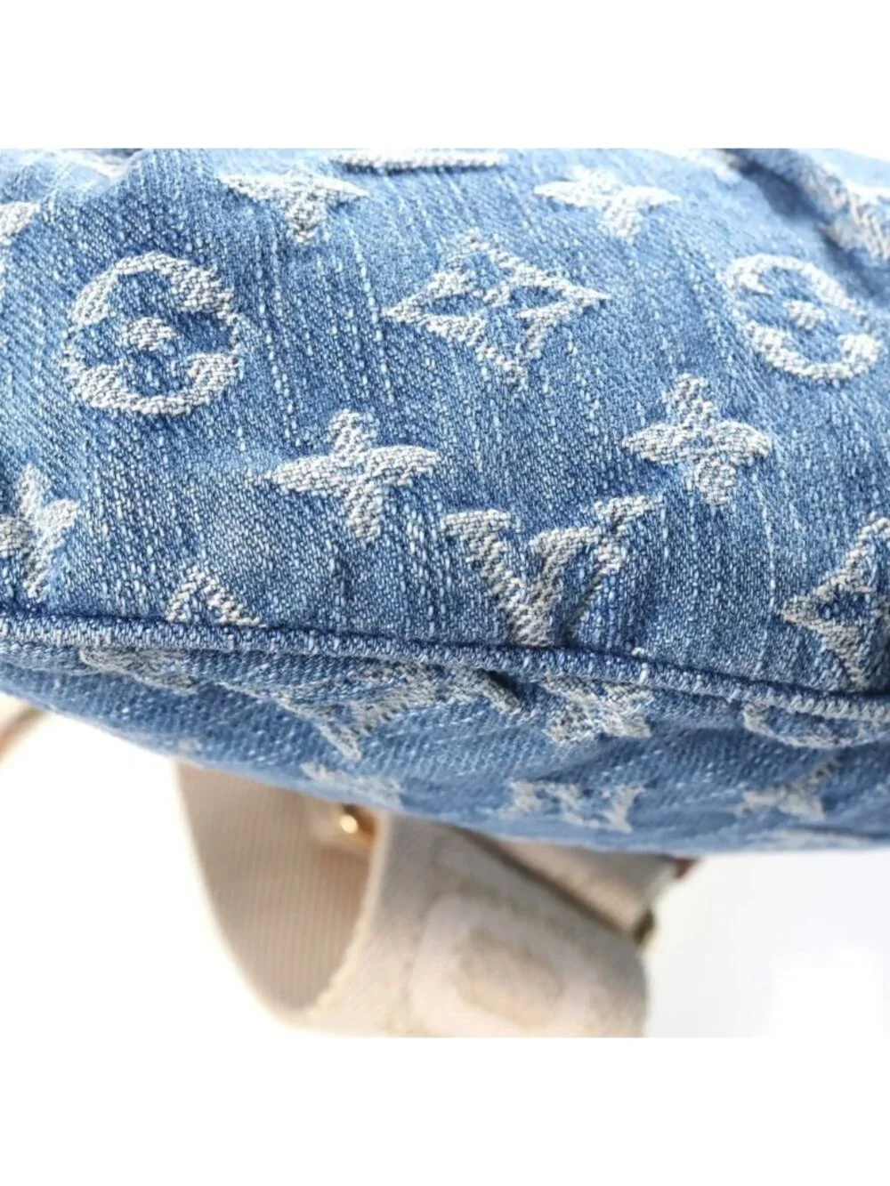 Louis Vuitton Monogram Denim LV Remix High Rise Shoulder Bag Indigo